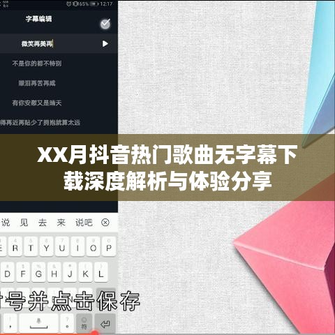 抖音热门歌曲下载体验分享，无字幕下载与深度解析