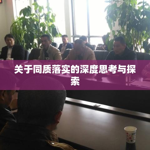 关于同质落实的深度思考与探索