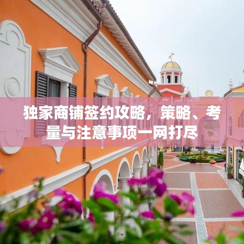 独家商铺签约攻略，策略、考量与注意事项一网打尽