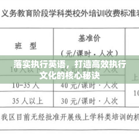 落实执行英语，打造高效执行文化的核心秘诀
