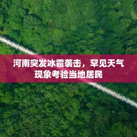 河南突发冰雹袭击，罕见天气现象考验当地居民